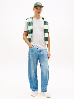 Tommy Hilfiger Cotton Regular Fit Short Sleeve Badge Logo T-Shirt - view 2, Light Grey