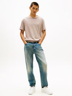 Tommy Hilfiger Cotton Regular Fit Short Sleeve Badge Logo T-Shirt - view 2, Light Brown