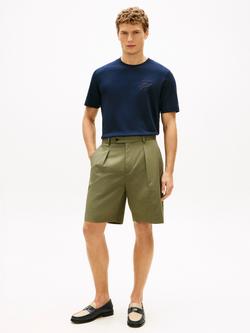 Tommy Hilfiger Tonal Logo Embroidered T-Shirt - view 2, Dark Blue