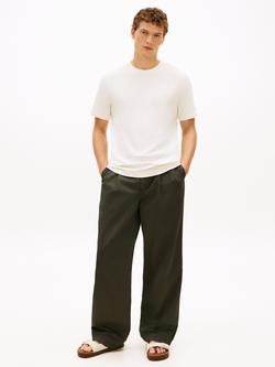 Tommy Hilfiger Cotton Regular Fit Short Sleeve Tonal Logo T-Shirt, Beige - view 2, Beige