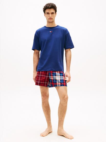 Tommy Hilfiger Heritage Cotton Pyjama Set, Blue/Multi, Blue/Multi
