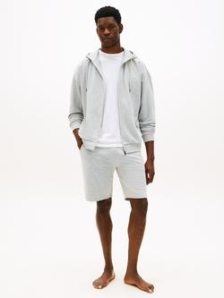 Tommy Hilfiger Cotton Blend Original Zip-Through Lounge Hoodie, Light Grey - view 2, Light Grey