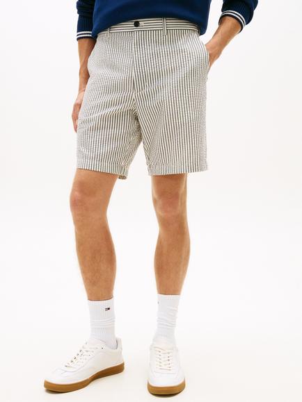 Tommy Hilfiger Dover Seersucker Textured Chino Shorts, Grey, Grey