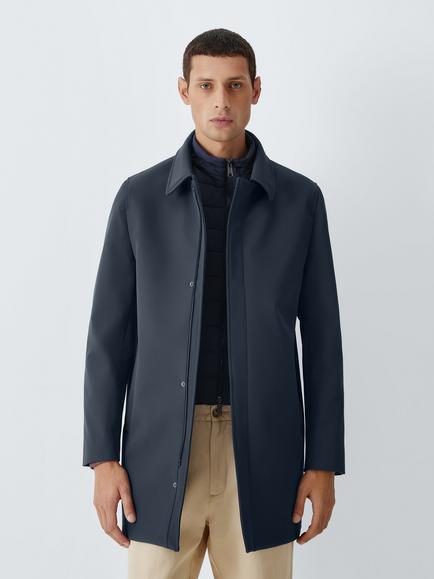 John Lewis 2 in 1 Mac with Gilet Coat, Navy, Navy