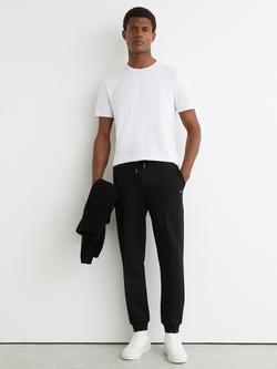 Reiss Barnes Straight Leg Joggers, Black, Black