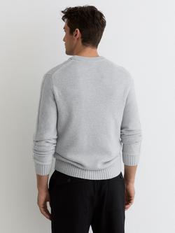 Reiss Beech Wool Rich Crew Neck Jumper - view 2, Grey