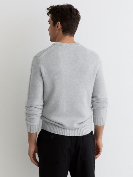Reiss Beech Wool Rich Crew Neck Jumper - view 2, Grey