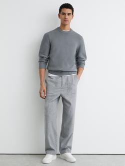 Reiss Beech Wool Rich Crew Neck Jumper, Sage