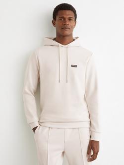 Reiss Mantel Logo Hoodie, Neutral, Neutral