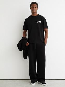 Reiss Abbott Cotton Logo T-Shirt, Black, Black