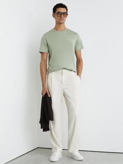 Reiss Selby Cotton Crew Neck T-Shirt, Sage, Sage