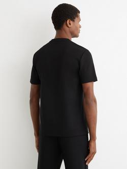 Reiss Wesley Logo Crew Neck T-Shirt, Black - view 2, Black