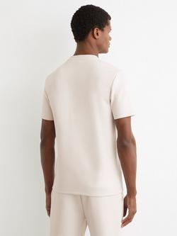 Reiss Wesley Logo Crew Neck T-Shirt, Neutral - view 2, Neutral
