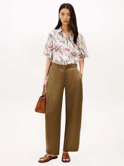 Tommy Hilfiger Leopards Pure Linen Shirt, Multi - view 2, Multi