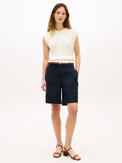 Tommy Hilfiger Straight Chino Shorts, Dark Night Navy - view 2, Dark Night Navy