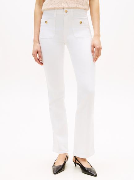 Tommy Hilfiger Mid Rise Bootcut Jeans, Th Optic White, Th Optic White