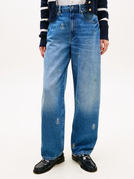 Tommy Hilfiger Finn Embroidered Crest Tapered Jeans, Finn, Finn