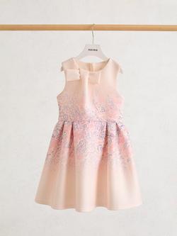 Reiss Kids' Floral Print Sleeveless Scuba Dress, Pink - view 2, Pink