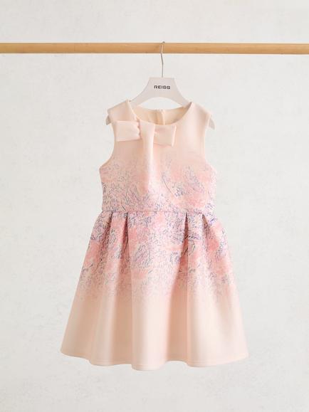 Reiss Kids' Floral Print Sleeveless Scuba Dress, Pink - view 2, Pink