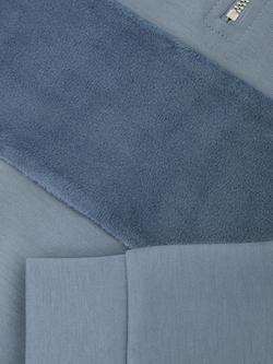 Reiss Kids' Premium Interlock Panel Zip Sweatshirt, Blue - view 2, Blue