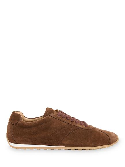 Whistles Soft Suede Unlined Trainers, Brown, Brown