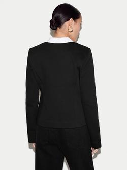 Jigsaw Crepe Jersey Jacket - view 2, Black