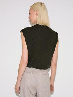 Jigsaw Wool Blend Tank Top - view 2, Khaki