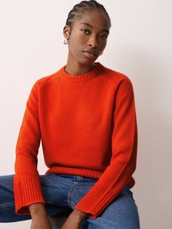 Jigsaw Wool Rich Saddle Jumper, Orange