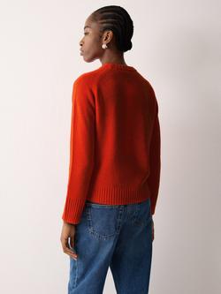 Jigsaw Wool Rich Saddle Jumper - view 2, Orange