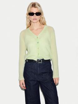 Jigsaw V-Neck Wool Rich Cardigan, Green