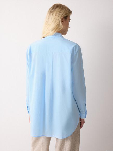Jigsaw Relaxed Fit Cotton Voile Shirt - view 2, Blue