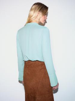 Jigsaw Double Layer Long Sleeve Top - view 2, Green