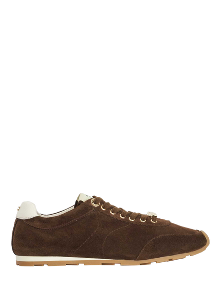 Dune London Evalinna Suede Trainers, Brown, Brown