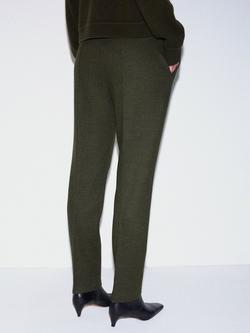 Jigsaw Stretch Flannel Wool Blend Joggers - view 2, Khaki