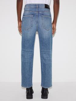 Jigsaw Carter Straight Jeans, Mid Blue - view 2, Mid Blue
