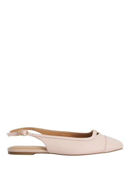 Dune London Hanna Wide Fit Leather Slingback Pumps, Blush, Blush