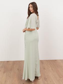 Maya Deluxe Embellished Floral Maxi Dress, Meadow Green - view 2, Meadow Green