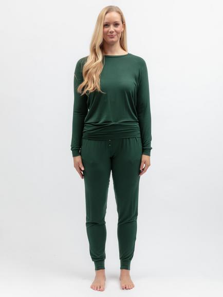Cyberjammies Slouch Long Pyjama Set, Dark Green, Dark Green