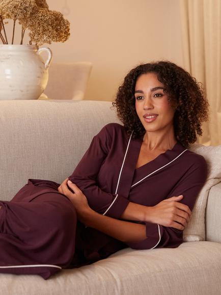 Cyberjammies Jersey Dressing Gown, Plum, Plum