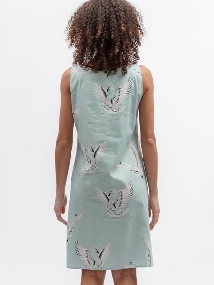 Cyberjammies Grace Swan Nightdress, Mint - view 2, Mint