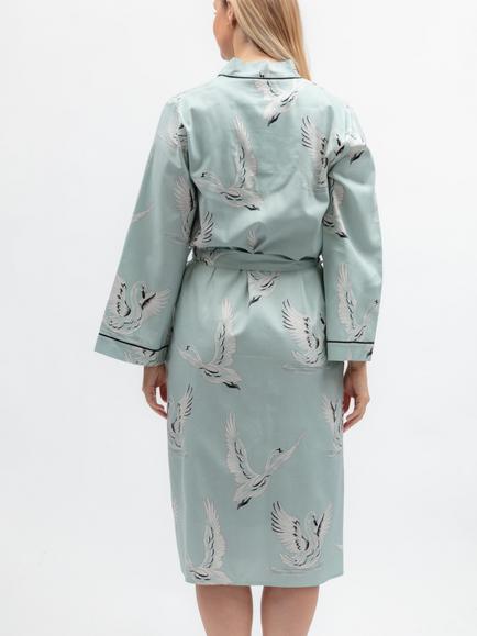 Cyberjammies Grace Swan Dressing Gown, Mint - view 2, Mint