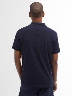 Barbour Essential Sport Cotton Regular Fit Pique Polo Shirt, New Navy - view 2, New Navy