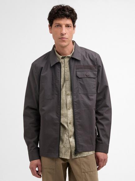 Barbour Crail Wax Cotton Ripstop Overshirt, Asphalt, Asphalt