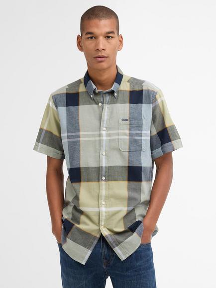 Barbour Doughill Cotton Blend Tailored Fit Tartan Check Shirt, Highland Loch Tartan, Highland Loch Tartan