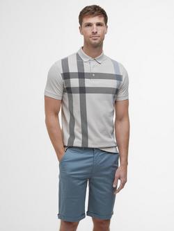Barbour Blaine Cotton Blend Regular Fit Short Sleeve Polo Shirt, Mist, Mist