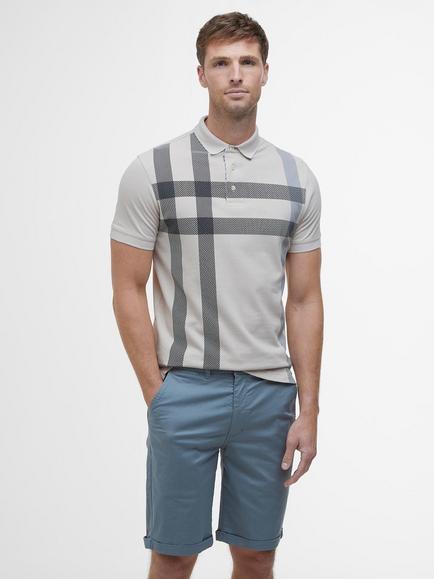 Barbour Blaine Cotton Blend Regular Fit Short Sleeve Polo Shirt, Mist, Mist