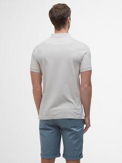 Barbour Blaine Cotton Blend Regular Fit Short Sleeve Polo Shirt, Mist - view 2, Mist