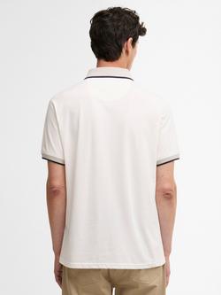 Barbour Cornsay Cotton Tailored Fit Short Sleeve Polo Shirt, Whisper White - view 2, Whisper White