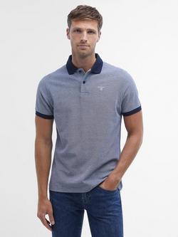 Barbour Essential Cotton Sports Mix Polo Shirt, Midnight, Midnight