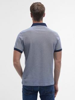Barbour Essential Cotton Sports Mix Polo Shirt, Midnight - view 2, Midnight